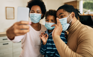 Happy american family