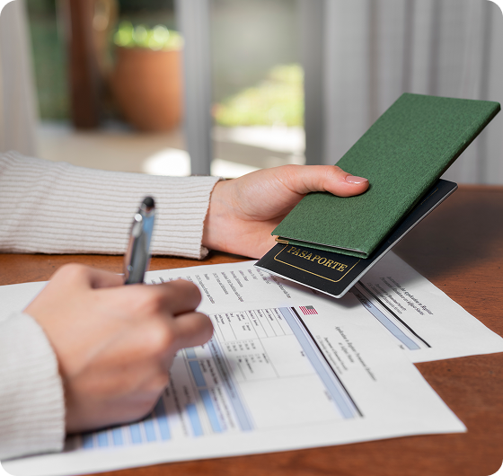 filing documents for a green card service